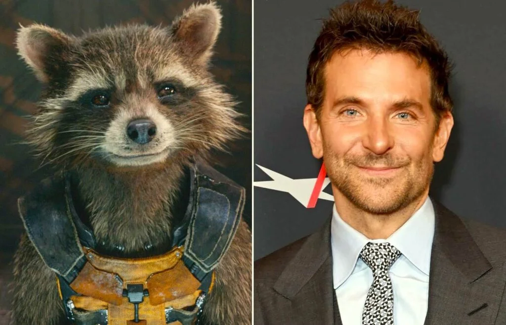 Bradley Cooper – Rocket Raccoon in Guardians of the Galaxy