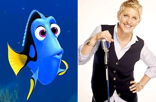 Ellen DeGeneres – Dory in Finding Nemo and Finding Dory