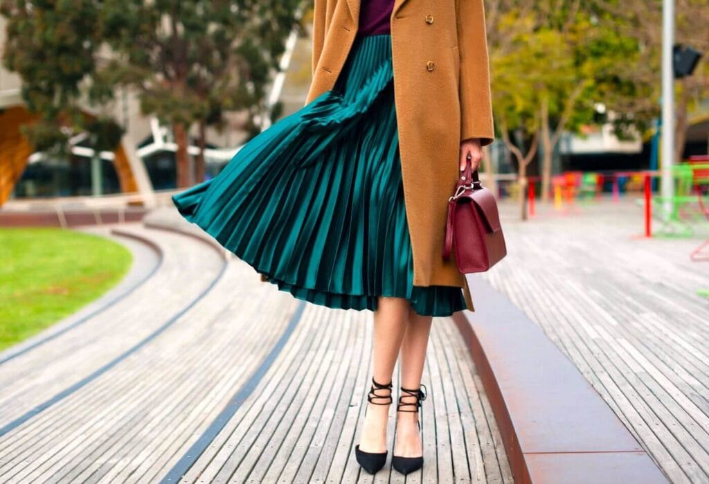 Midi-skirt-green