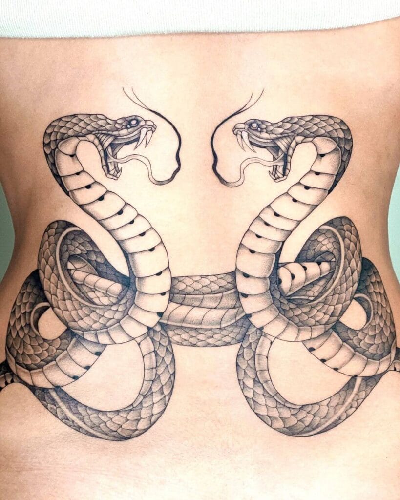 Intertwined Snakes Tattoo