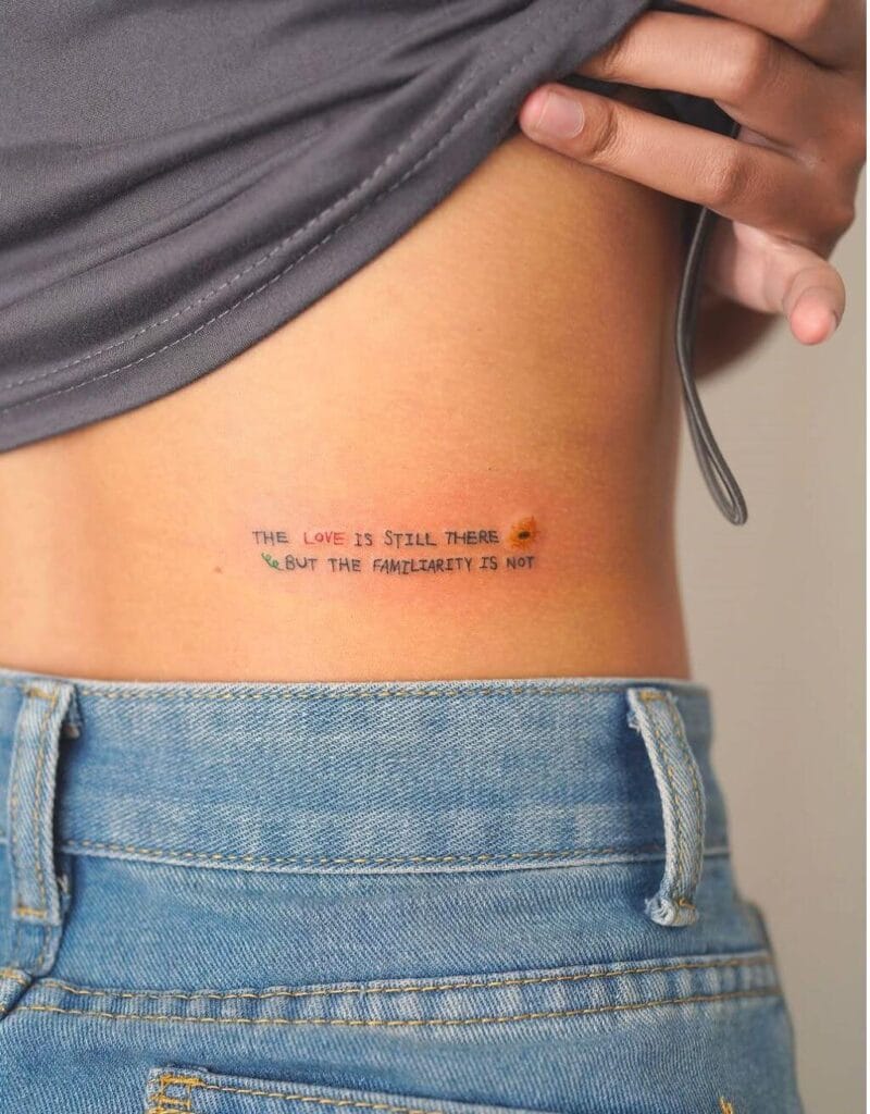 Lower Back Quote Tattoo