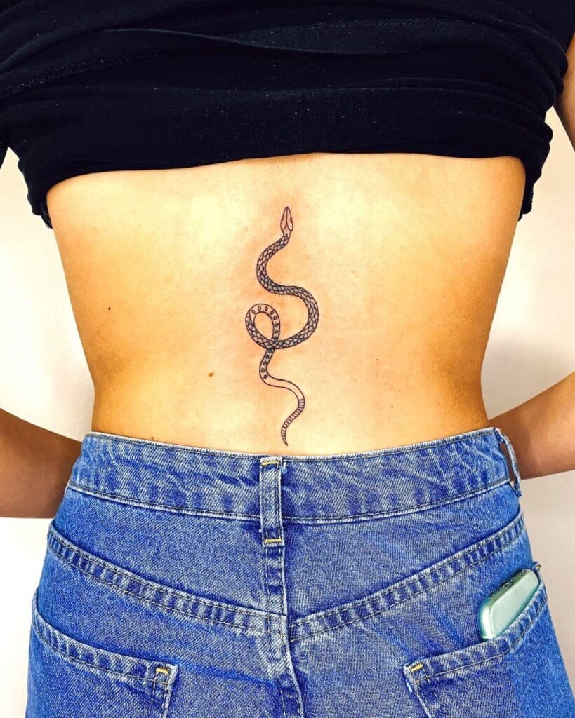 Snake Lower Back Tattoo